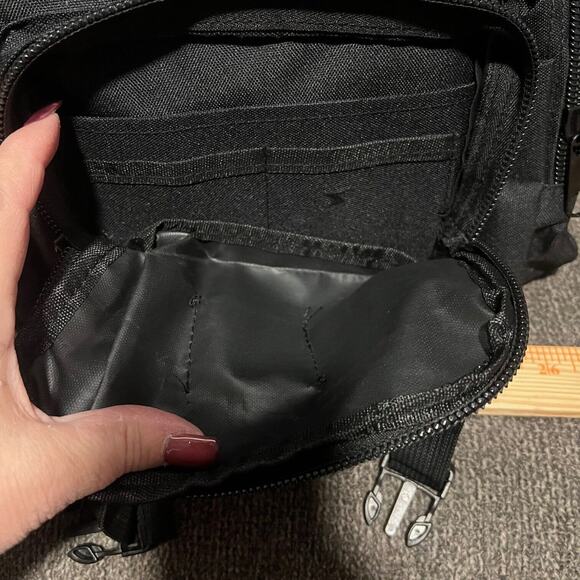 Multifunctional Canvas Camera Bag Black Waist Pack Tactical Hiking Camp Outdoor - Picture 6 of 11